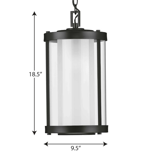 Irondale Collection Black One-Light Hanging Lantern
